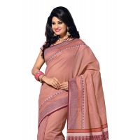 Cotton Bazaar Light Pink Cotton Print Saree