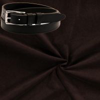 Raymond-Scintillating Dark Brown MerinoTrouser Fabric Free Belt