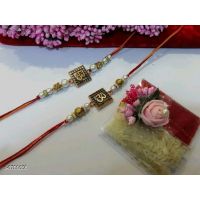 Pack 2 Antique Homemade Rakhi