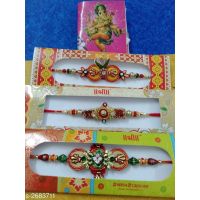 Special Offer Traditional Stone Studded Handmade Rakhi