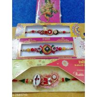 Traditional Stone Studded Handmade Best Rakhi