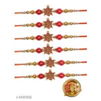 Set 6 Multi Designer Metal Rakhis