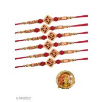 Multi Pk 6  Designer Metal Rakhis