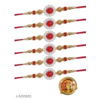  Combo 6 Multi Designer Metal Rakhis