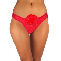 Stunning Red Bridal Collection Thong with Bell