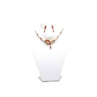 RK White & Rani Pink Necklace Set With EarRings