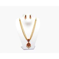 RK Golden Necklace Set With EarRings