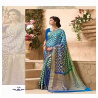 Sakshi Blue Color Crepe Silk Saree