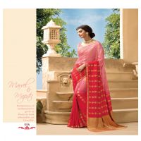 Sakshi Orange Color Crepe Silk Saree