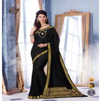 Sindoor Black Color Crepe Silk Saree