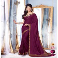 Sindoor Dark Maroon Color Crepe Silk Saree