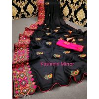 Aakarsha Superior Black Embroidered Sarees