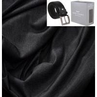Raymond Black Trouser Fabric With Free Belt & Handkerchief