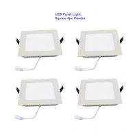 Set of 4 3W LED Panel Light Square White