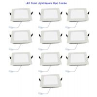 Set of 10 3W LED Panel Light Square White