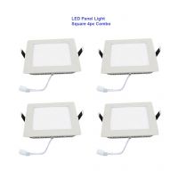 Set of 4 18W LED Panel Light Square White