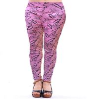 Seasons Pink Exotic Print Cotton Jegging 