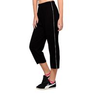 Town Girl Solid Black Track Pants