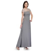 Raas Prêt Classy Grey Crepe Maxi Dress