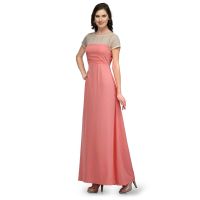 Raas Prêt Classy Pastel Pink Crepe Maxi Dress