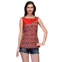 Raas Prêt Smart Casual Printed Floral Pink Cotton Top