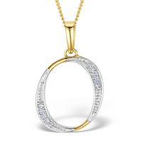 Akruti Creations Sterling Silver Gold Plated Alphabet 'O' Pendant