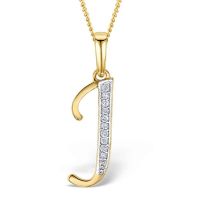 Akruti Creations Sterling Silver Gold Plated Alphabet 'J' Pendant