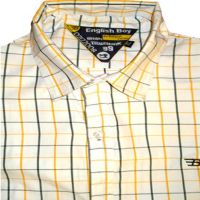 Bangkok Cottons White Full Sleeves Checked Casual Shirt