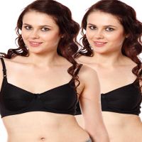 Everyday Cotton Black Bra Pack of 2