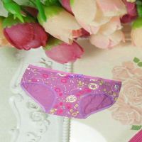 Cotton Printed Light Purple Panties