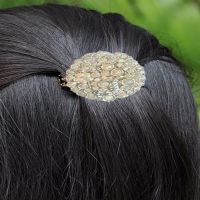 Cream Crystal Hair Barrettes Clip