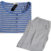 Dunnes Grey Blue Stripe Loungewear