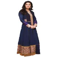 F3 Fashion Navy Blue Embroidered Anarkali Suit