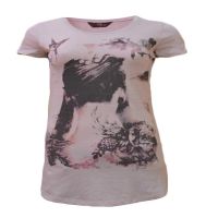 Gas Printed Half Sleeves Round Neck Top