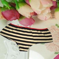 Golden Black Thick Stripes Plus Size Panties