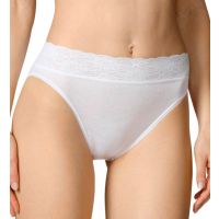Hanes White Lace Trim Hipster Panties