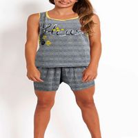 Heart Printed Racerback Tank & Shorts Set