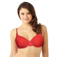 Hushh Sexy Red Lacy Underwired Padded Bra