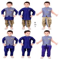 Kute Kids - Cotton Blend Dhoti Kurta Pack Of 6 ( 6 Months-5 Years )