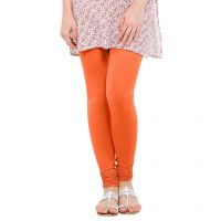 Comfort Fit Orange Cotton Leggings