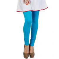 Turquoise Blue Stretchable Hosiery Leggings