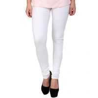 Classic White Plain Leggings