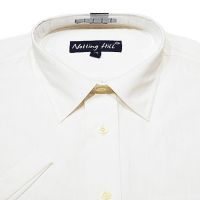 Notting Hill Off White Shirt With White Thread Work And Self Lining In Chief Value Cotton Fabric Size 39