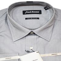 Park Avenue Light Grey Self Print Full Sleeves Shirt-Size 40