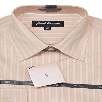 Park Avenue Orange White Stripes Full Sleeves Shirt-Size 39 