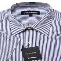 Park Avenue Royal Blue White Striped Cotton Half Sleeves Shirt-Size 38