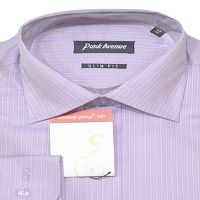 Park Avenue Slim Purple Printed Cotton Full Sleeves Shirt-Size 42