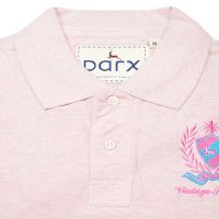 Parx Authentic Casuals Light Pink Plain Cotton Half Sleeves T-Shirt-Size M