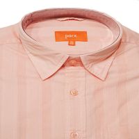 Parx Peach Self Lining Half Sleeves Cotton Shirt-Size 39