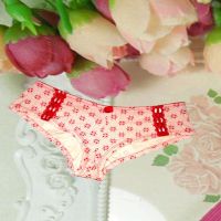 Pin Dot Print Lace White Hipster Panties